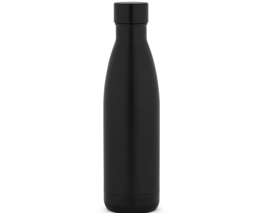 Garrafa térmica em aço inox de parede dupla isolada a vácuo (500 mL) com logotipo