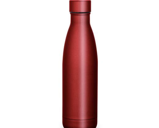 Garrafa térmica em aço inox de parede dupla isolada a vácuo (500 mL) com logotipo