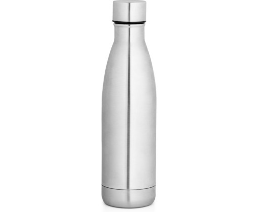 Garrafa térmica em aço inox de parede dupla isolada a vácuo (500 mL) com logotipo