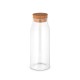 Garrafa em vidro borosilicato com tampa em cortiça 1 L personalizado