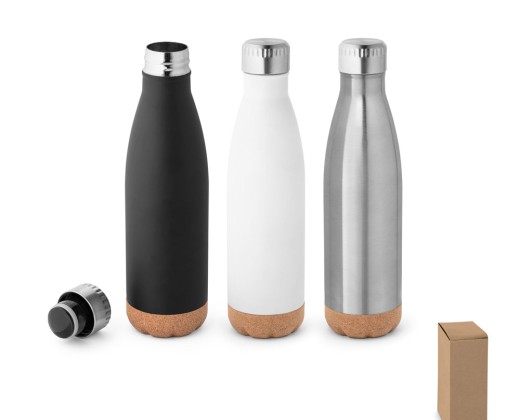Garrafa térmica em aço inox de parede dupla isolada a vácuo (560 mL) personalizado