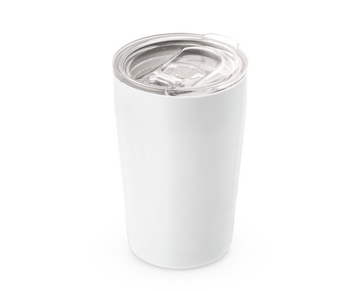 Copo de viagem térmico para sublimação em aço inox, de parede dupla isolada a vácuo (380 mL) brinde