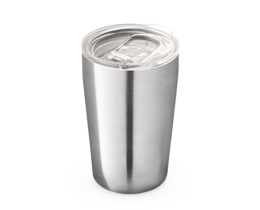 Copo de viagem térmico para sublimação em aço inox, de parede dupla isolada a vácuo (380 mL) brinde