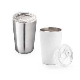 Copo de viagem térmico para sublimação em aço inox, de parede dupla isolada a vácuo (380 mL) brinde