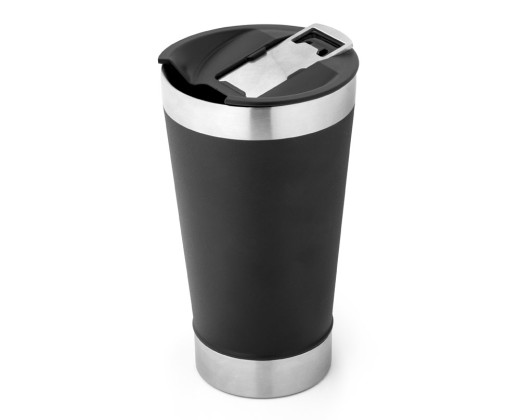 Copo de viagem em aço inox térmico, com parede dupla isolada a vácuo (630 mL) brinde