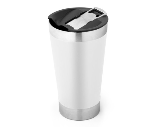 Copo de viagem em aço inox térmico, com parede dupla isolada a vácuo (630 mL) brinde