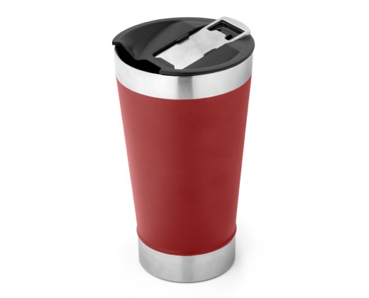 Copo de viagem em aço inox térmico, com parede dupla isolada a vácuo (630 mL) brinde