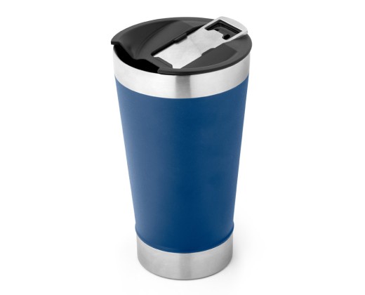 Copo de viagem em aço inox térmico, com parede dupla isolada a vácuo (630 mL) brinde