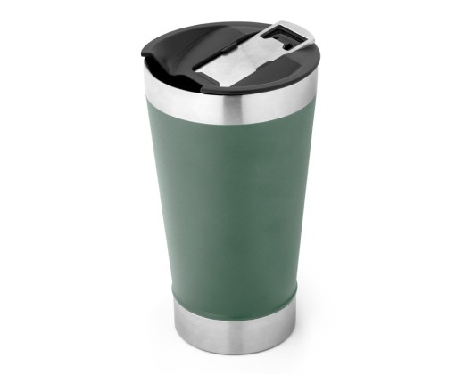 Copo de viagem em aço inox térmico, com parede dupla isolada a vácuo (630 mL) brinde