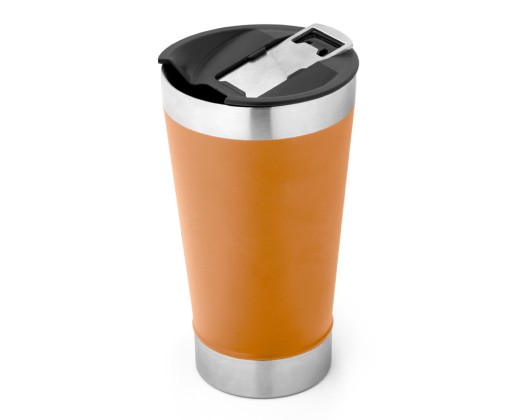 Copo de viagem em aço inox térmico, com parede dupla isolada a vácuo (630 mL) brinde