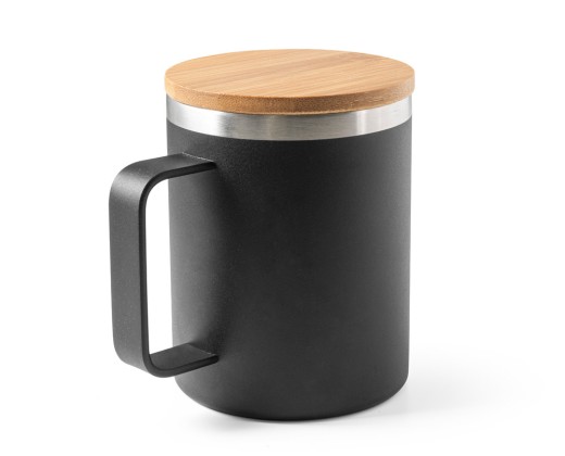 Copo de viagem térmico em aço inox 90% reciclado de parede dupla isolada a vácuo (420 mL) com logotipo
