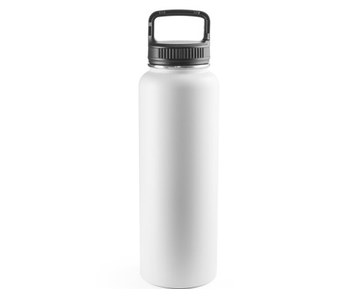 Garrafa esportiva térmica em aço inox 90% reciclado com revestimento em pó (1200 mL) personalizado