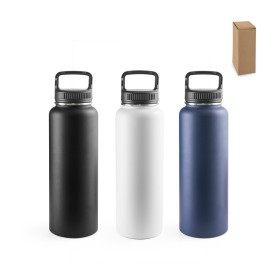 Garrafa esportiva térmica em aço inox 90% reciclado com revestimento em pó (1200 mL) personalizado