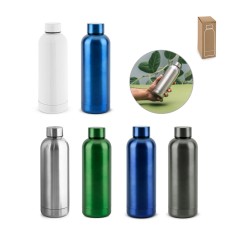 Garrafa térmica em aço inox 90% reciclado de parede dupla isolada a vácuo (550 mL) promocional