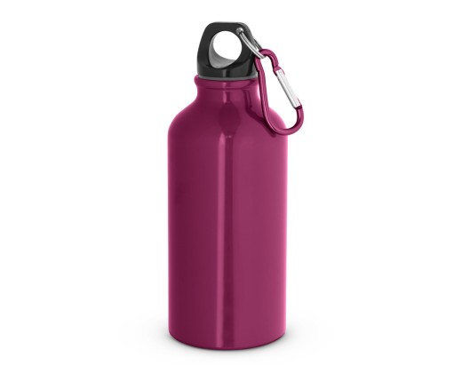 Garrafa esportiva em alumínio com acabamento brilhante (400 mL) com logotipo