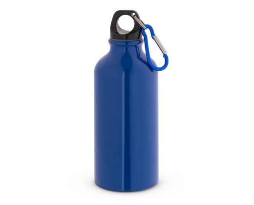 Garrafa esportiva em alumínio com acabamento brilhante (400 mL) com logotipo