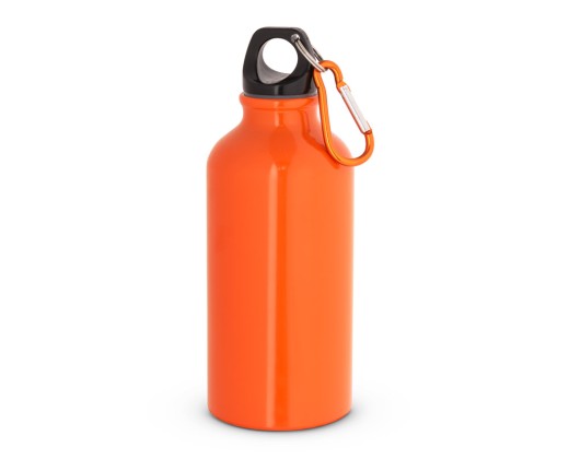 Garrafa esportiva em alumínio com acabamento brilhante (400 mL) com logotipo