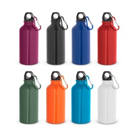 Garrafa esportiva em alumínio com acabamento brilhante (400 mL) com logotipo