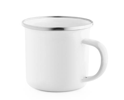 Caneca em esmalte para sublimação (350 mL) com logotipo