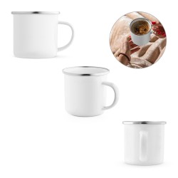 Caneca em esmalte para sublimação (350 mL) com logotipo