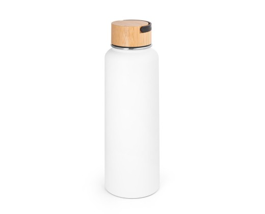 Garrafa térmica em aço inox 90% reciclado de parede dupla isolada a vácuo, com revestimento em pó (1200 mL) corporativo