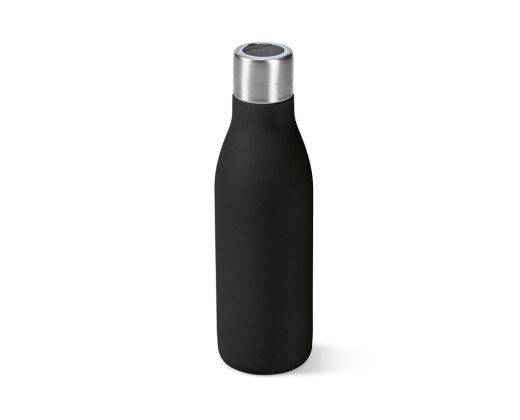 Garrafa térmica em aço inox 90% reciclado de parede dupla com sistema de auto-sanitização UV (500 mL) brinde