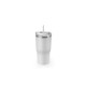 Copo de viagem térmico e compacto, em aço inox 91% reciclado de parede dupla isolada a vácuo, com acabamento mate (600 mL) promocional