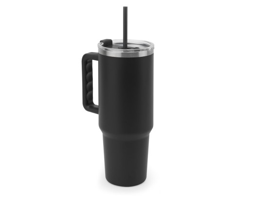 Copo de viagem térmico, de grande dimensão, em aço inoxidável 91% reciclado de parede dupla isolada a vácuo (1300 mL) com logotipo