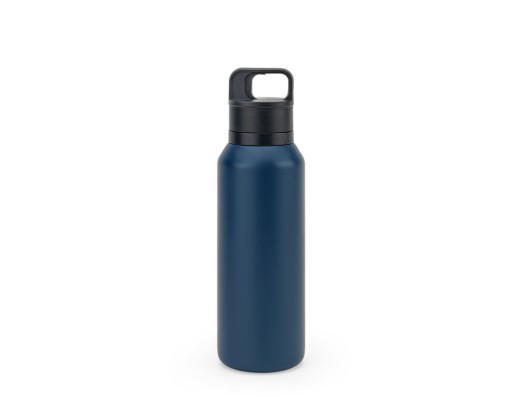 Garrafa térmica em aço inox 91% reciclado com parede dupla isolada a vácuo (590 mL) com logotipo