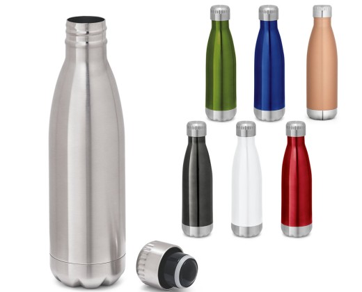 Garrafa térmica em aço inox de parede dupla isolada a vácuo (510 mL) personalizado