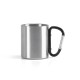 Caneca em aço inox, com pega em forma e função de mosquetão (230 mL) promocional