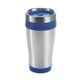 Copo de viagem em aço inox e PP, térmico com parede dupla isolada a ar (420 mL) corporativo