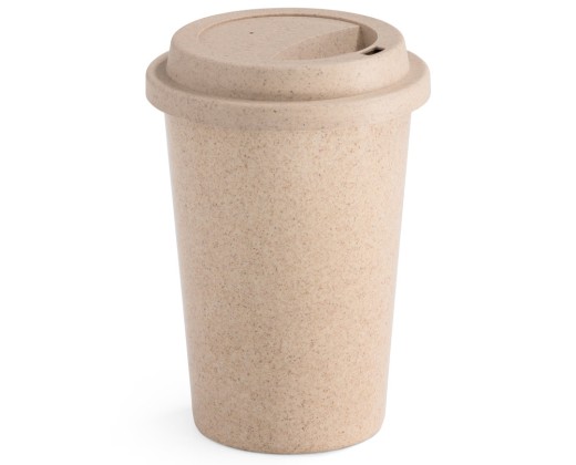 Copo para viagem em fibra de bambu (60%) e PP (40%) (450 mL) com logotipo