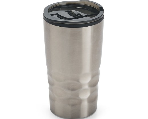 Copo de viagem em aço inox e PP, térmico com parede dupla isolada a ar (510 mL) promocional