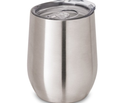 Copo de viagem térmico em aço inox de parede dupla isolada a vácuo (400 mL) corporativo