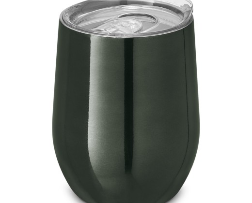Copo de viagem térmico em aço inox de parede dupla isolada a vácuo (400 mL) corporativo