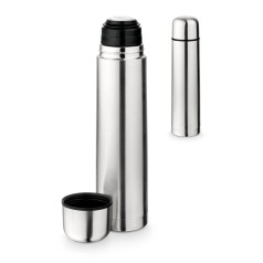 Garrafa térmica em aço inox de parede dupla isolada a vácuo (1 L) corporativo