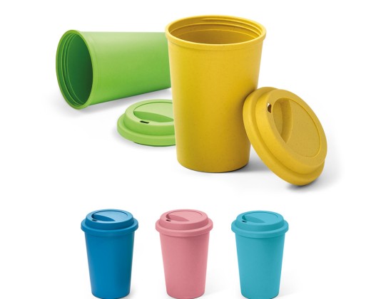 Copo para viagem em fibra de bambu (60%) e PP (40%) (450 mL) corporativo