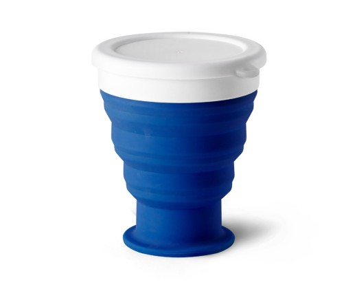 Copo de viagem em silicone e PP (400 mL) personalizado