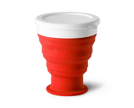Copo de viagem em silicone e PP (400 mL) personalizado