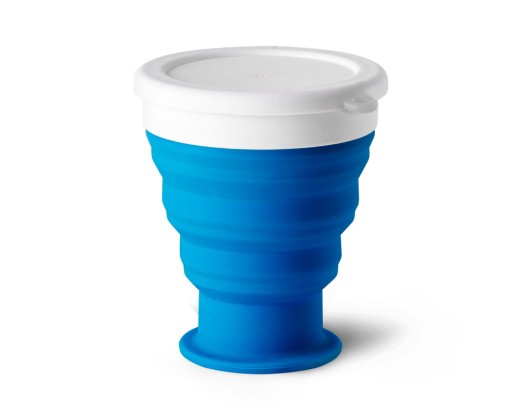 Copo de viagem em silicone e PP (400 mL) personalizado