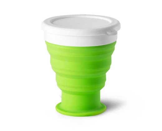 Copo de viagem em silicone e PP (400 mL) personalizado