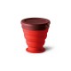 Copo de viagem em silicone com tampa em PP (240 mL) personalizado