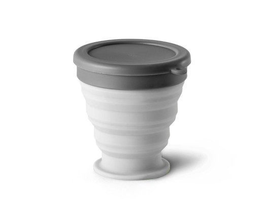 Copo de viagem em silicone com tampa em PP (240 mL) personalizado
