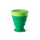Copo de viagem em silicone com tampa em PP (400 mL) brinde