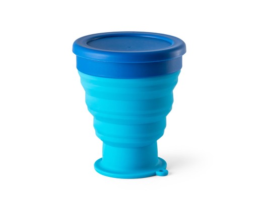 Copo de viagem em silicone com tampa em PP (400 mL) brinde