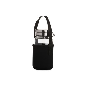 Garrafa 650ml em vidro borossilicato com infusor para empresas