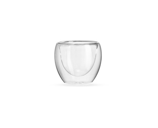 Copo vidro parede dupla 80ml promocional