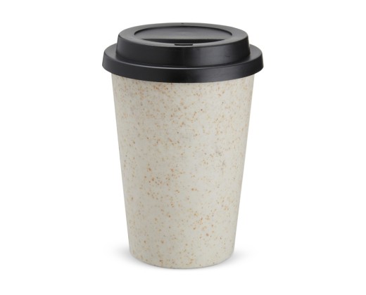 Copo fibra de arroz com tampa 450ml para empresas