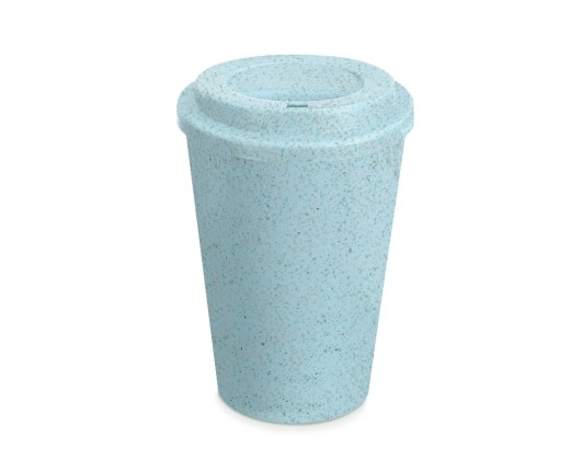Copo fibra de arroz com tampa 400ml com logotipo